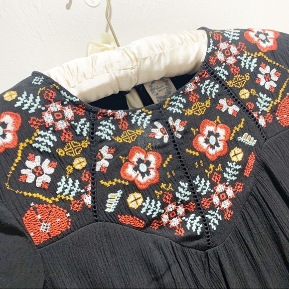 FRANCESCAS BLUE RAIN Embroidered Gauze Tunic Dress - Picture 5 of 6